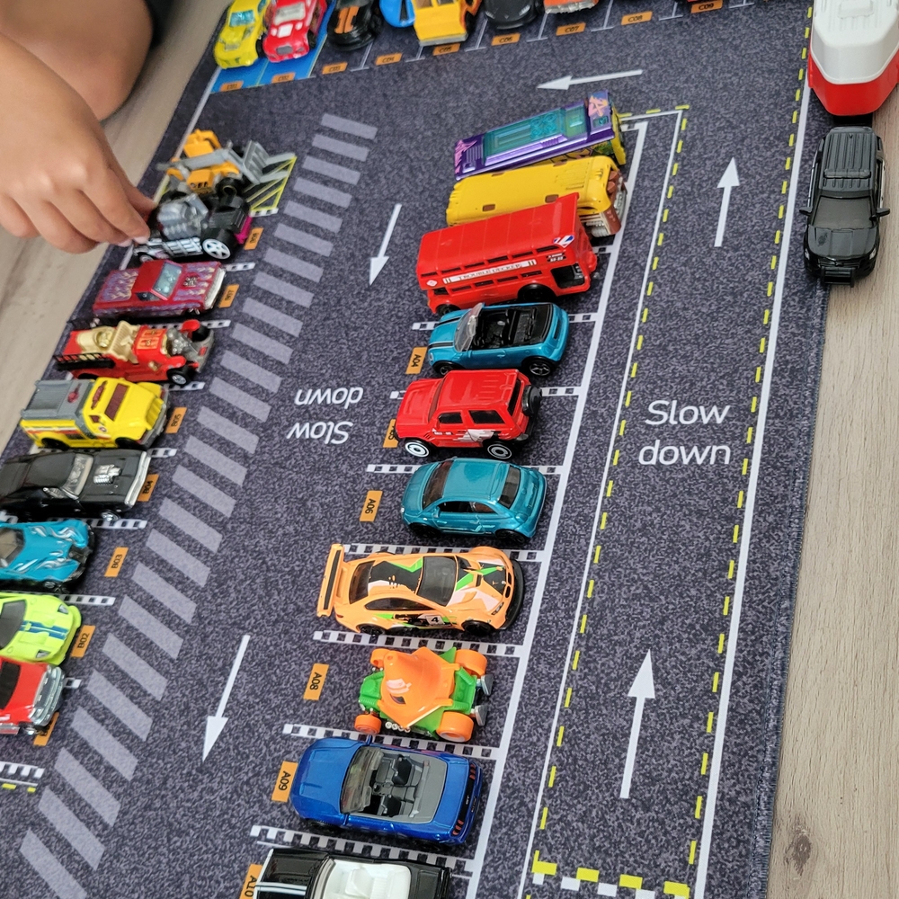 Diorama Mat 1/64 Scale Parking Scene Toy Mat Mouse Pad for Model Car Hot Wheels